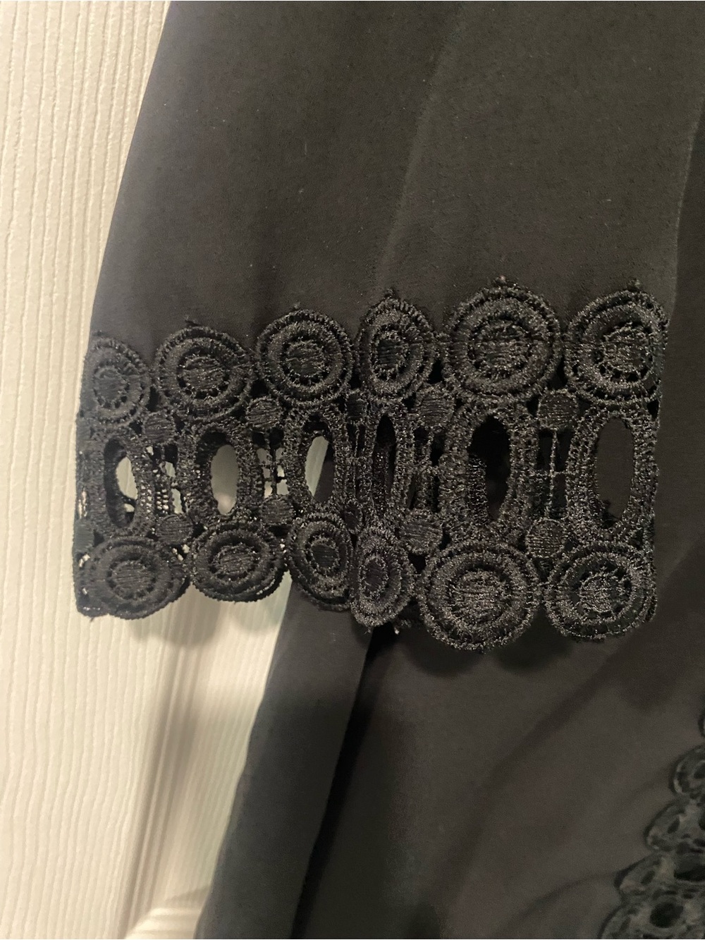 Black Crochet Trim Cover Up - Picture 4 of 5